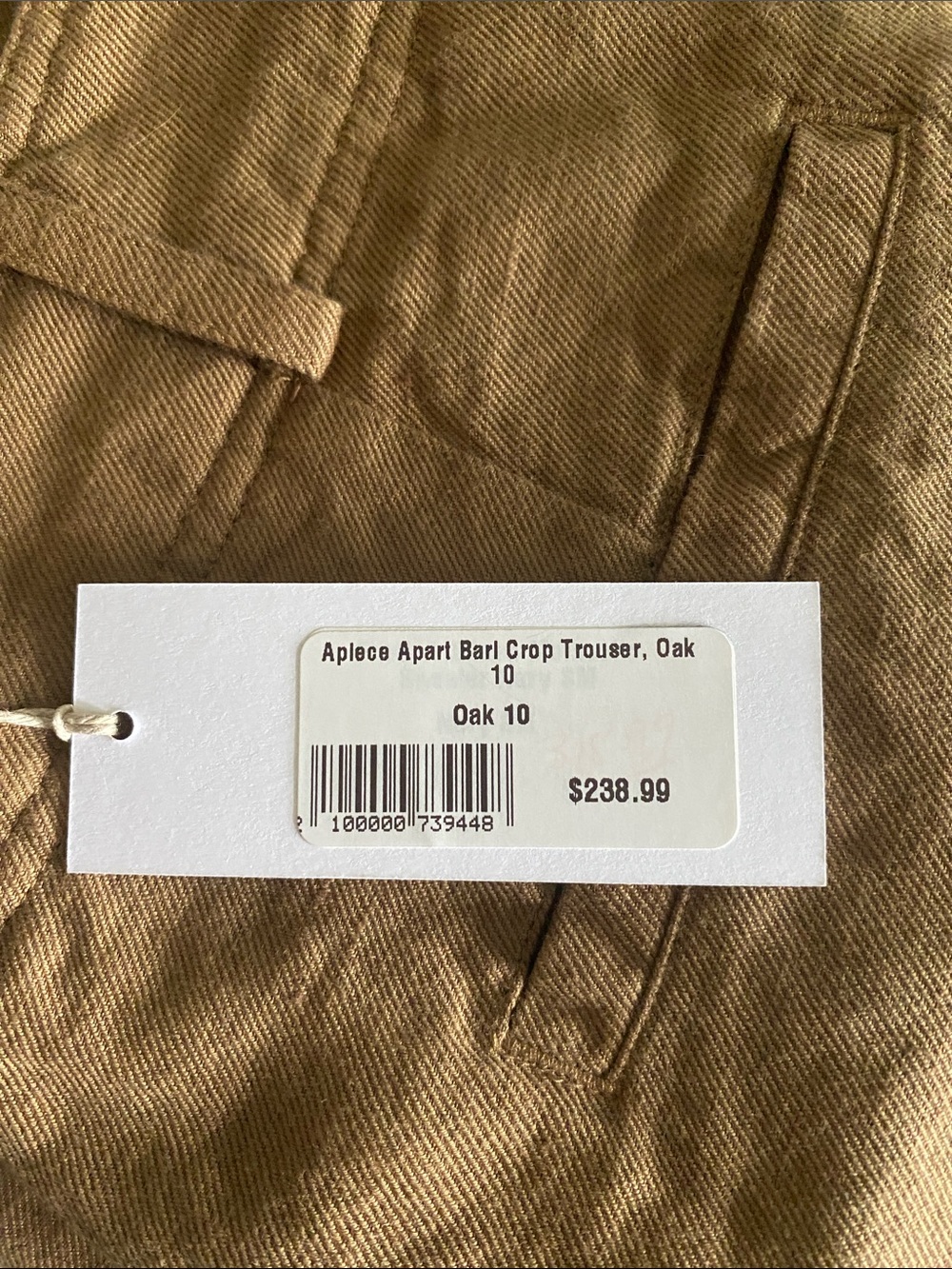 WOMENS APIECE APART BARI CROP TROUSER NWT OAK size 10 - Picture 15 of 15